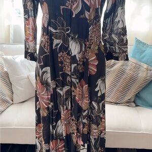 Floral Black Maxi Dress